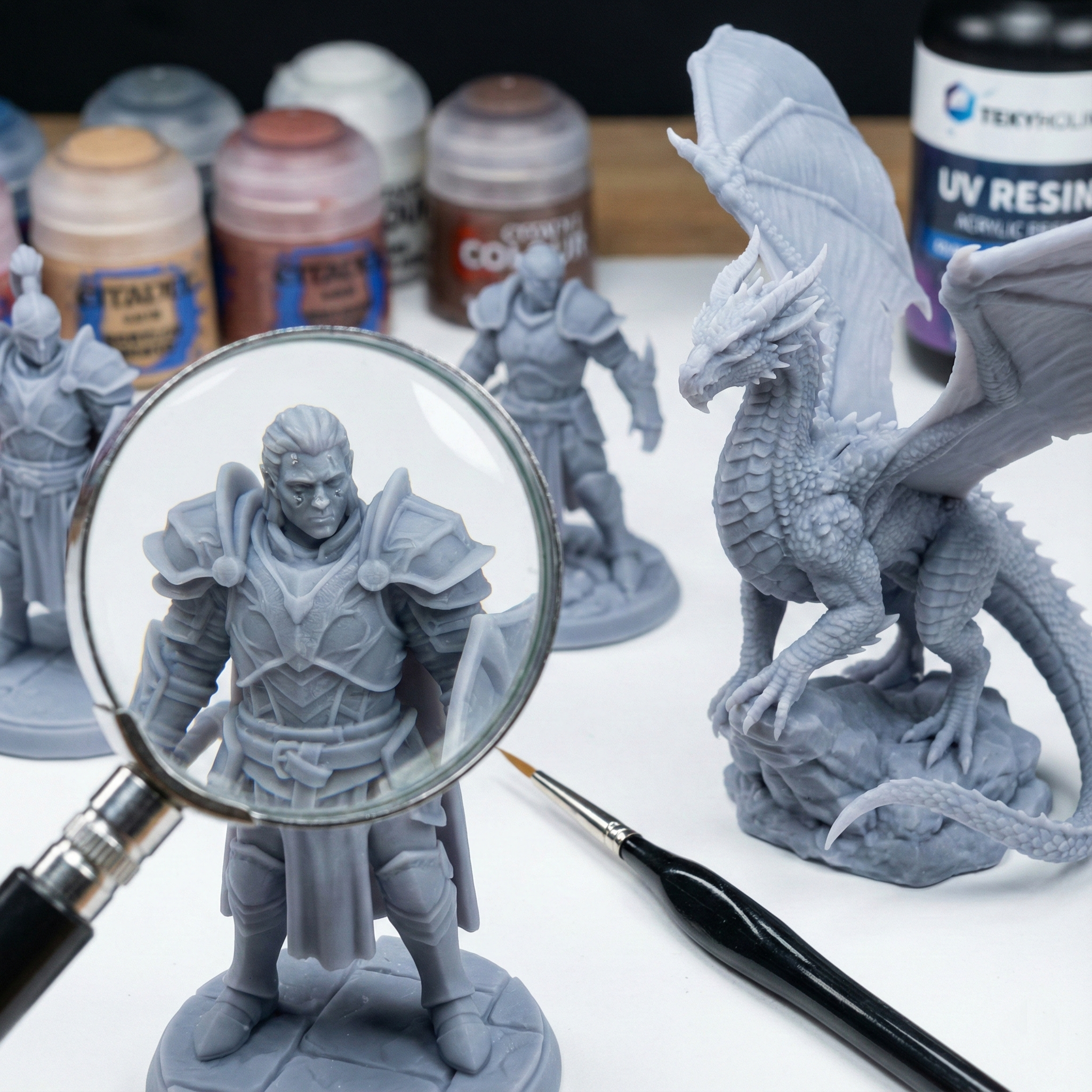 3D Service Gedetailleerde Miniaturen Resin Prints