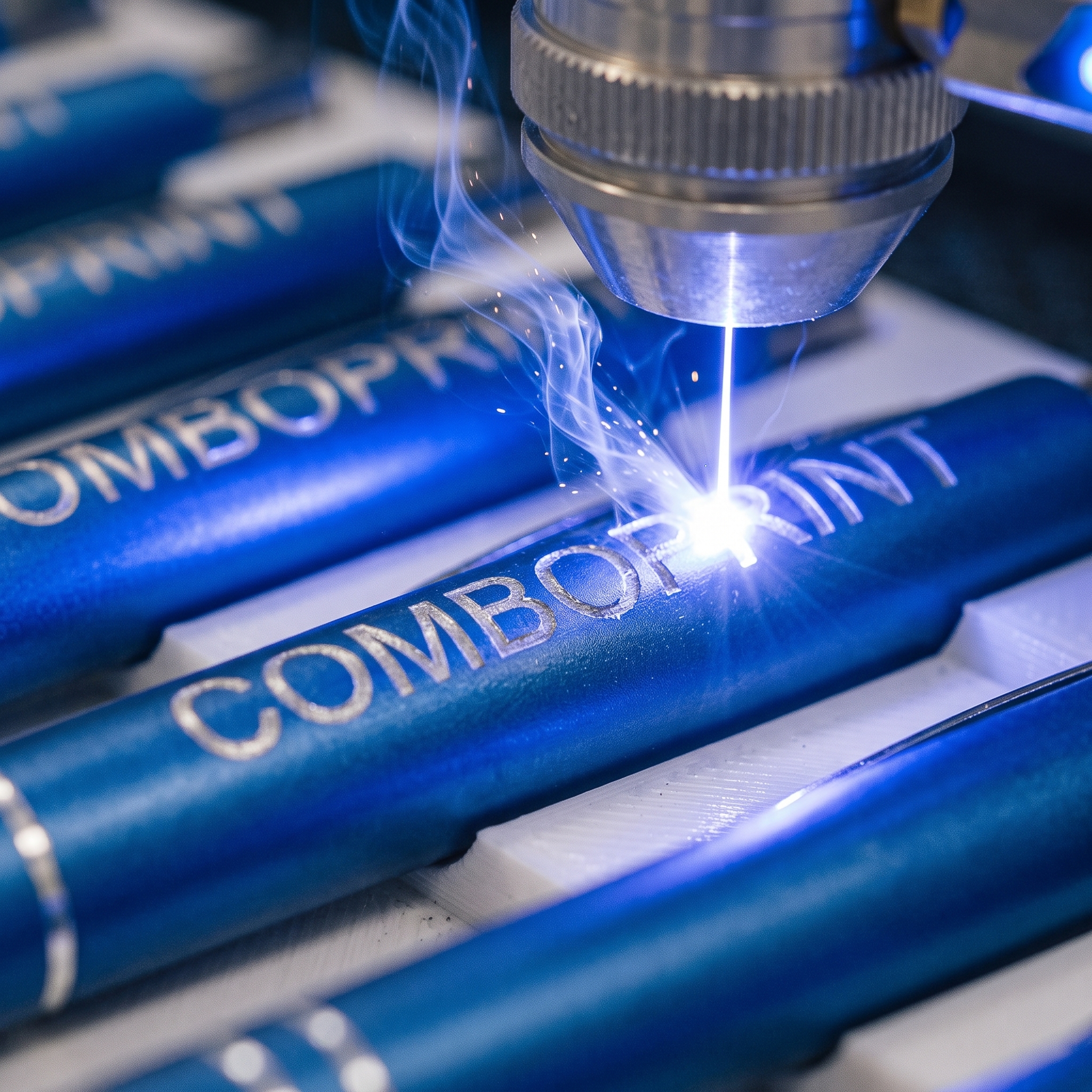 Laser graveert balpennen met ComboPrint-logo