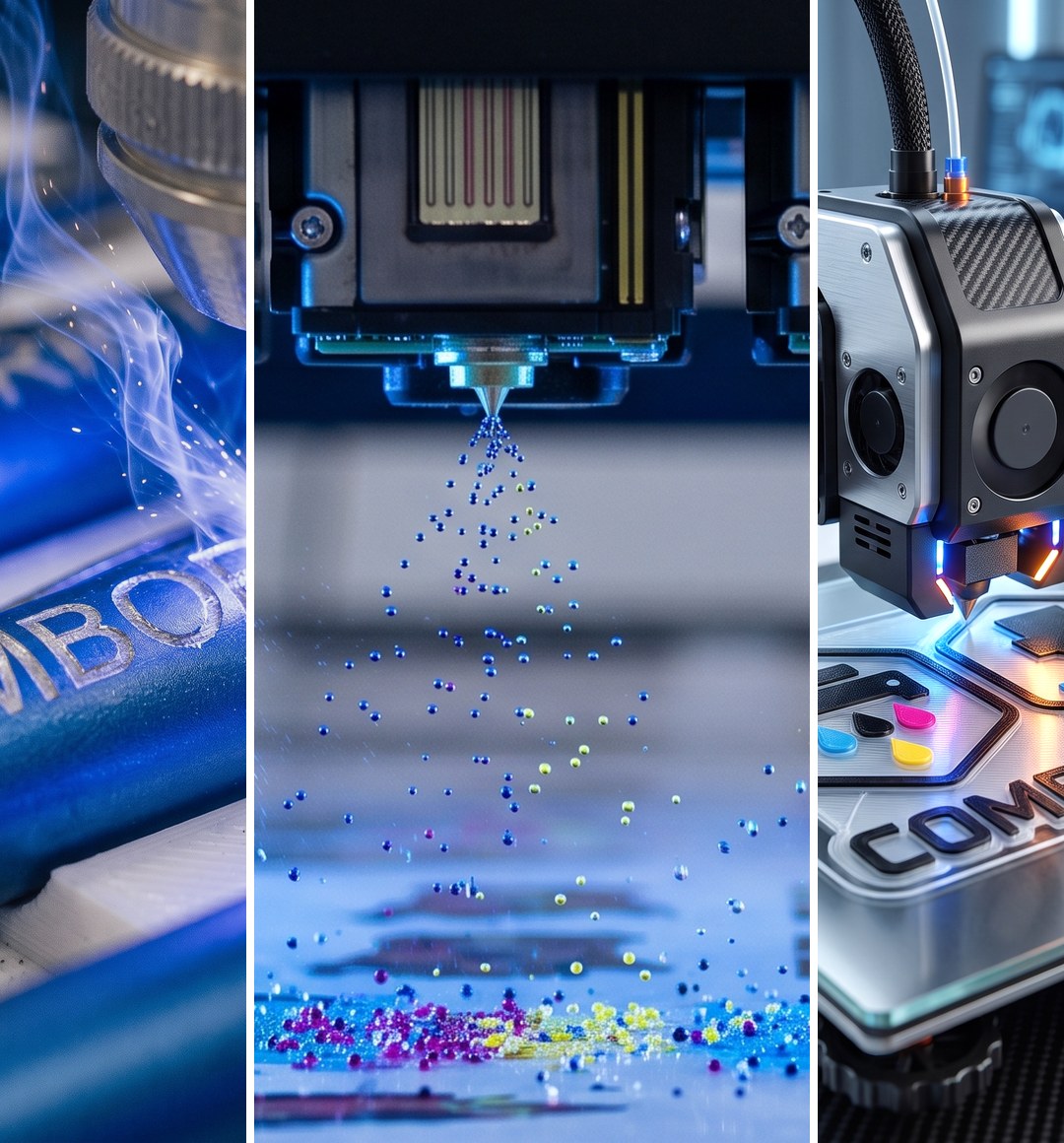 ComboPrint mobiel: lasergraveren, UV DTF-printkop en 3D-print