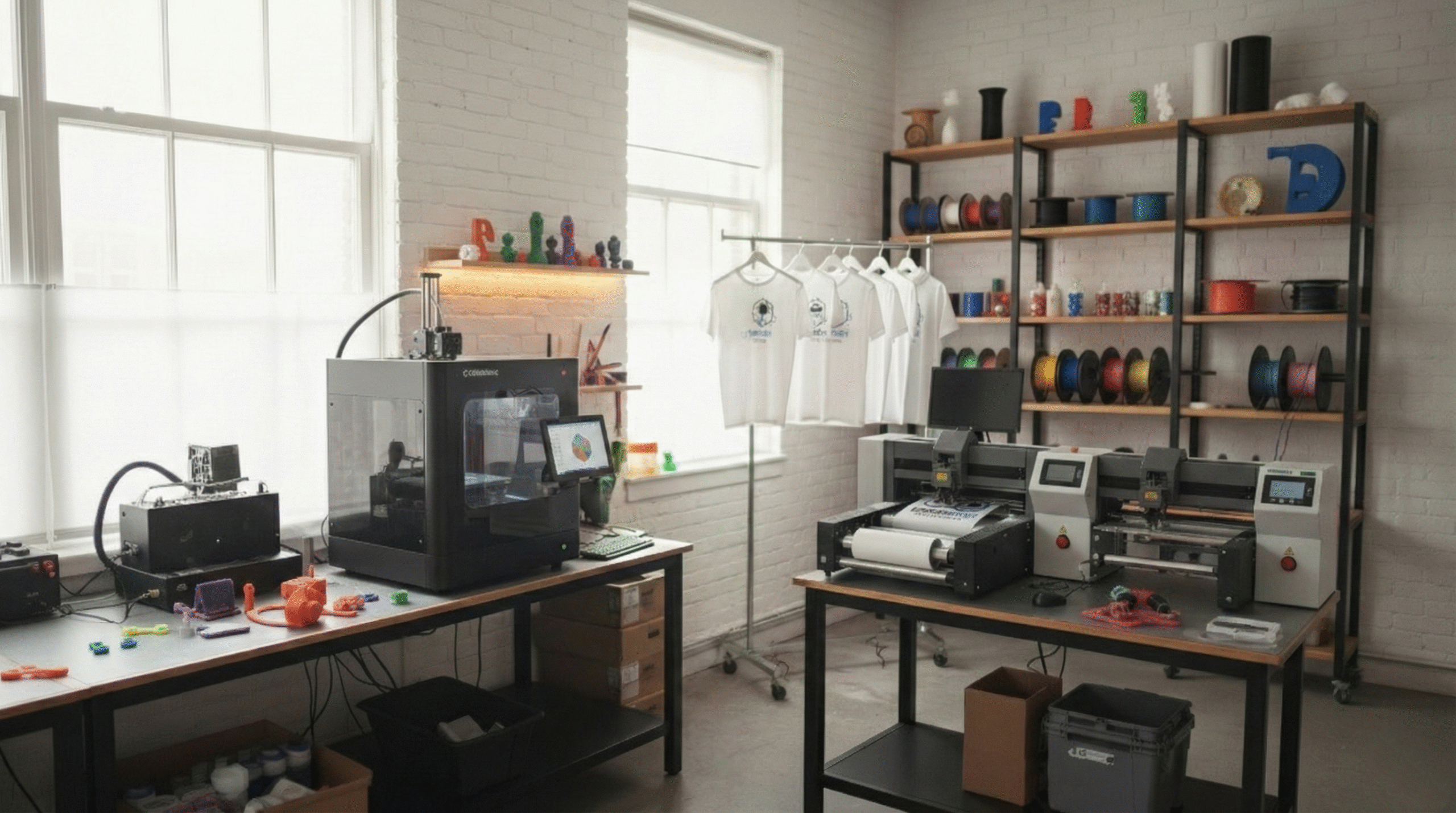 Atelier ComboPrint met 3D-printers, textieldruk en grootformaat
