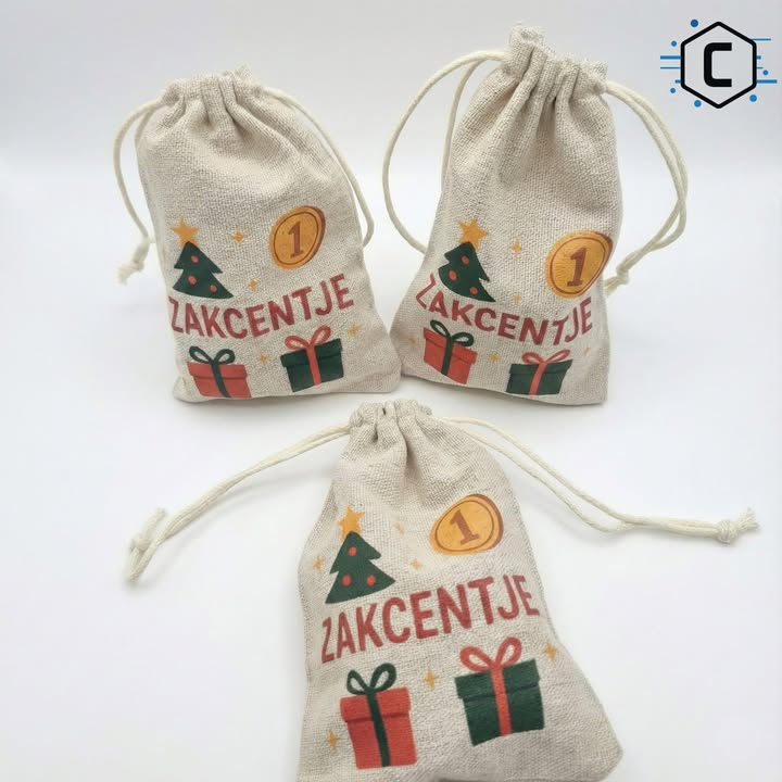 🎁🎄 Klaar voor de feestdagen met onze Zakcentje-zakjes! 💰